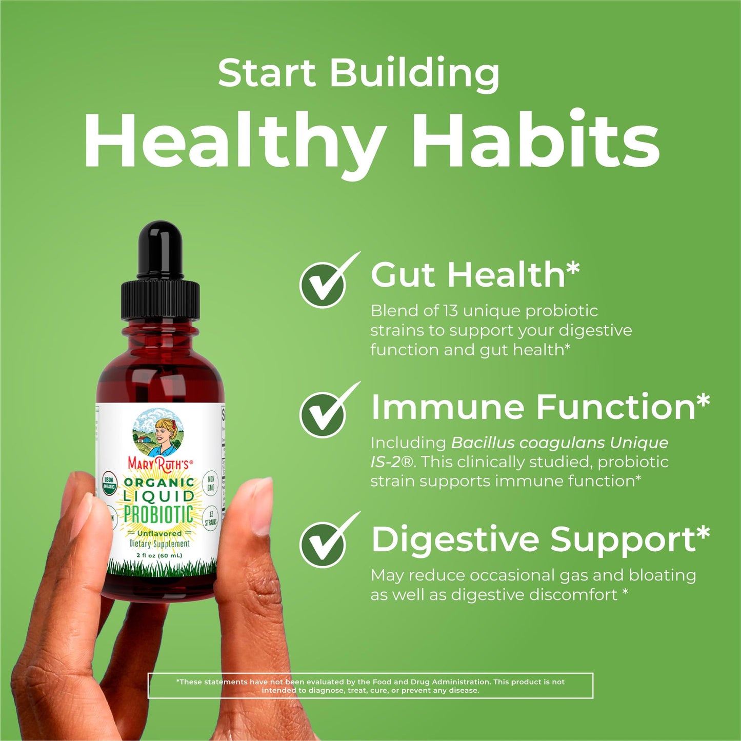 Liquid Probiotics, 2-4oz, MaryRuth Organics