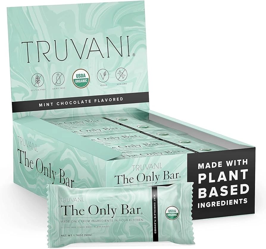 The Only Bar, Mint Chocolate, Gluten Free, Dairy Free, Truvani