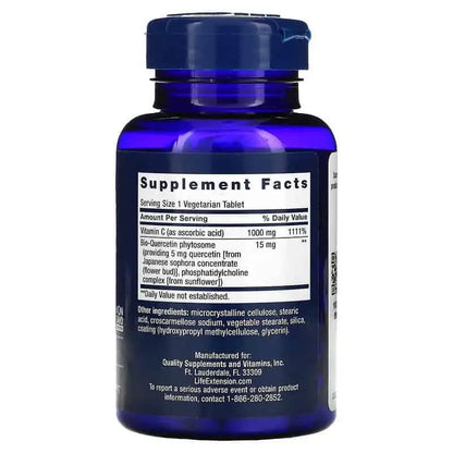 Vitamin C and Bio-Quercetin Phytosome - Immune Support, 60 Capsules, Life Extension