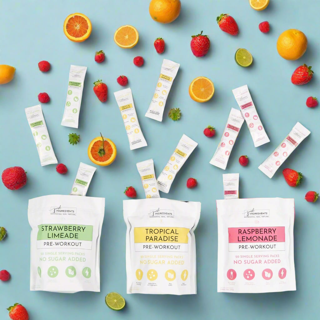 Pre-Workout, 20 Single Serving Packs, No Sugar Added, Just Ingredients