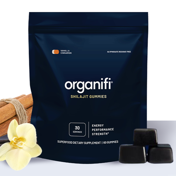 Shilajit Gummies- For Energy, Performance, and Strength, 60 Gummies, Organifi