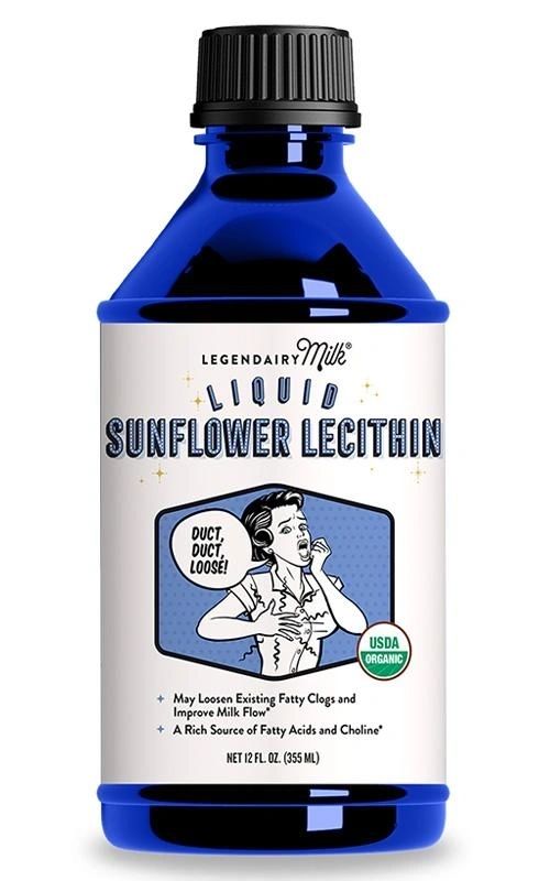 Legendairy Milk® Organic Liquid Sunflower Lecithin - 12 fl. oz. - USDA Organic, Vegan, Gluten Free, Sugar Free, Soy Free, and Non-GMO Project Verified