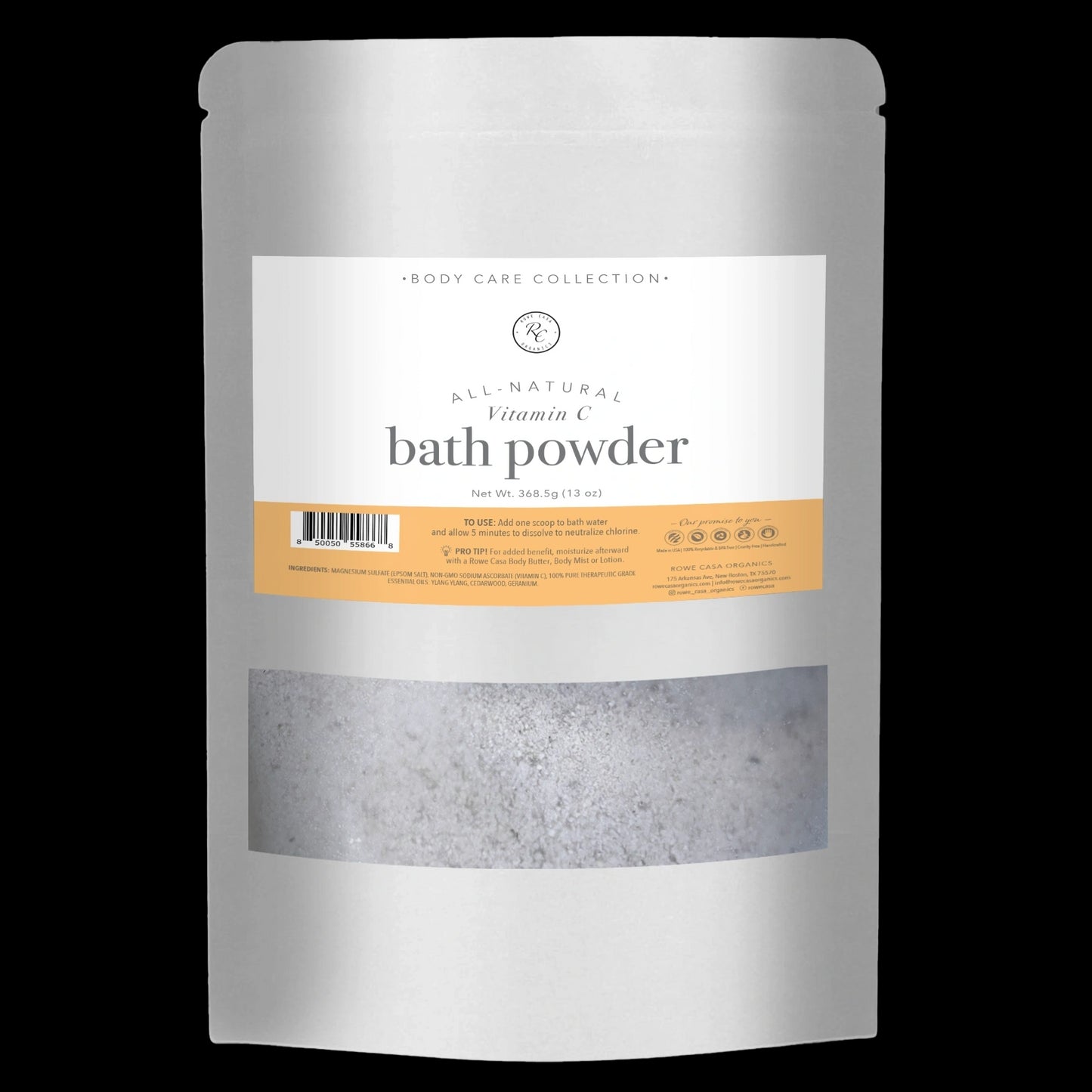 Vitamin C Bath Powder, 13oz, Rowe Casa Organics