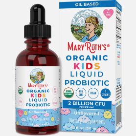 Organic Kids Liquid Probiotic, Unflavored, 30mL, Mary Ruth's