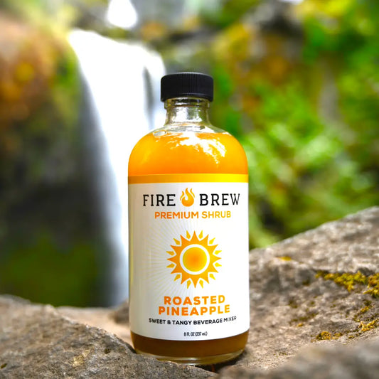 Roasted Pineapple Premium Drinking Vinegar, 8oz, Fire Brew