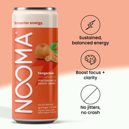 Performance Energy Drinks - Tangerine, 12oz, NOOMA