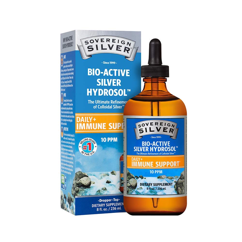 Bio-Active Silver Hydrosol, Daily Immune Support Dropper-Top, 10PPM, 8oz