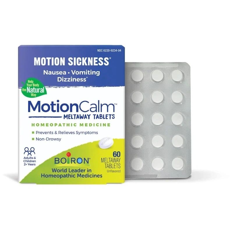 MotionCalm Meltaway Tablets, Nausea, Vomiting, Dizziness, 60 Tablets, Boiron