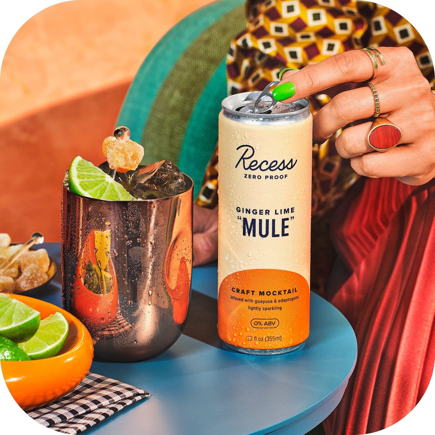 Ginger Lime "Mule" -  Craft Mocktail, 12oz, Recess