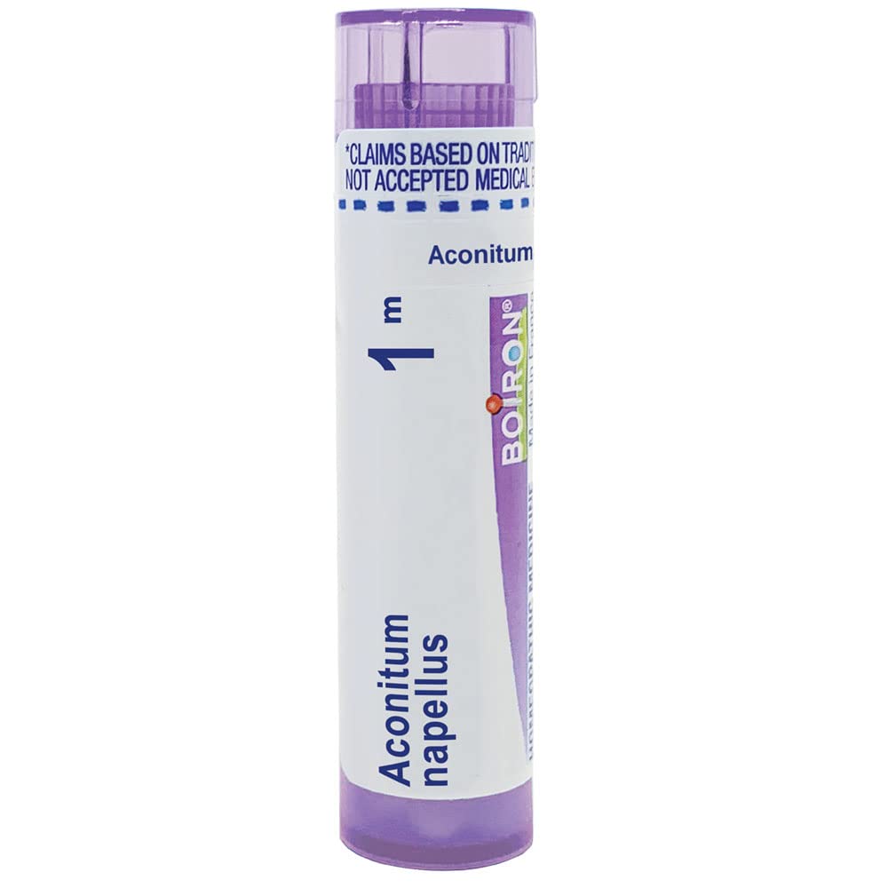 Aconitum Napellus 30C, 200CK, 1M, Homeopathic Medicine for High Fever (up to 102F) of Sudden Onset, Boiron, 80 Pills (Pill Size #40)