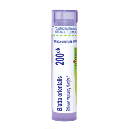 Blatta Orientalis 6C, 30C, 200CK, Homeopathic Medicine for Relieving Respiratory Allergies, Boiron, 80 Pills (Pill Size #40)