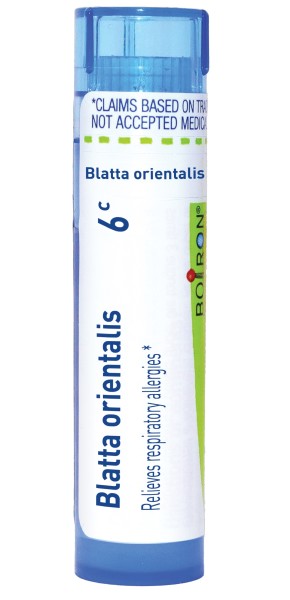 Blatta Orientalis 6C, 30C, 200CK, Homeopathic Medicine for Relieving Respiratory Allergies, Boiron, 80 Pills (Pill Size #40)