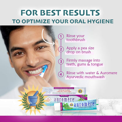 Mint-Free Herbal Toothpaste, 4.16 oz, Auromere Ayurvedic Imports