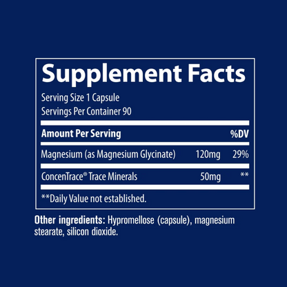 Magnesium Glycinate, 90 Capsules, Trace Minerals