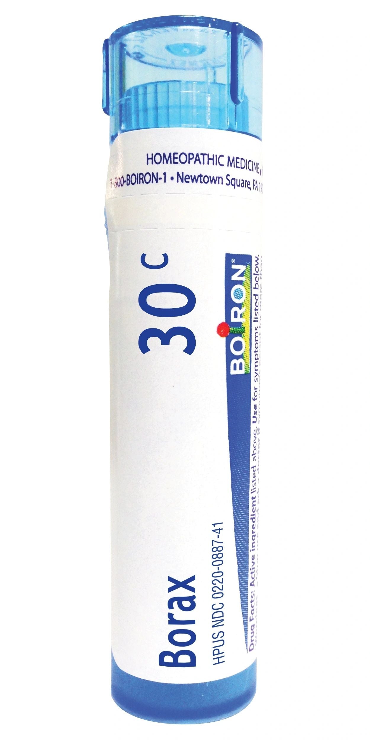 Borax, 30C, 200CK, Homeopathic Medicine for Canker Sores, Boiron, 80 Pills (Pill Size #40)