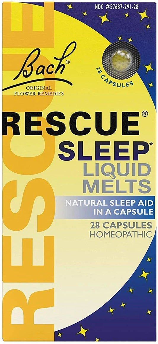 Bach Rescue Sleep Liquid Melts, 28 Dissolving Capsules