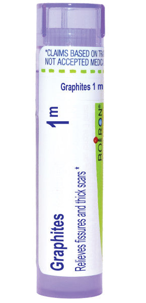 Graphites 30C, 200CK, 1M, Homeopathic Medicine for Targeted Relief of Fissures and Thick Scars Boiron, 80 Pills (Pill Size #40)