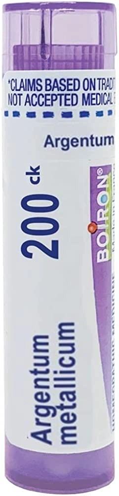 Argentum Metallicum, 30C, 200CK, Homeopathic Medicine for Relieving Hoarseness From Voice Overexertion, Boiron, 80 Pills (Pill Size #40)