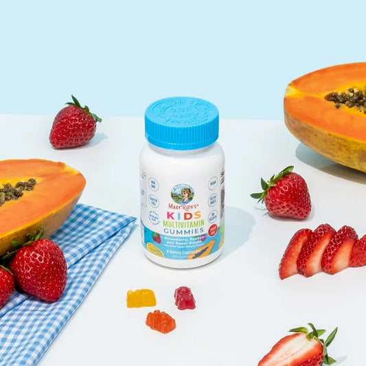 Kids Multivitamin Gummies, Strawberry, Papaya and Super Punch Flavor, 60 Count, MaryRuth Organics