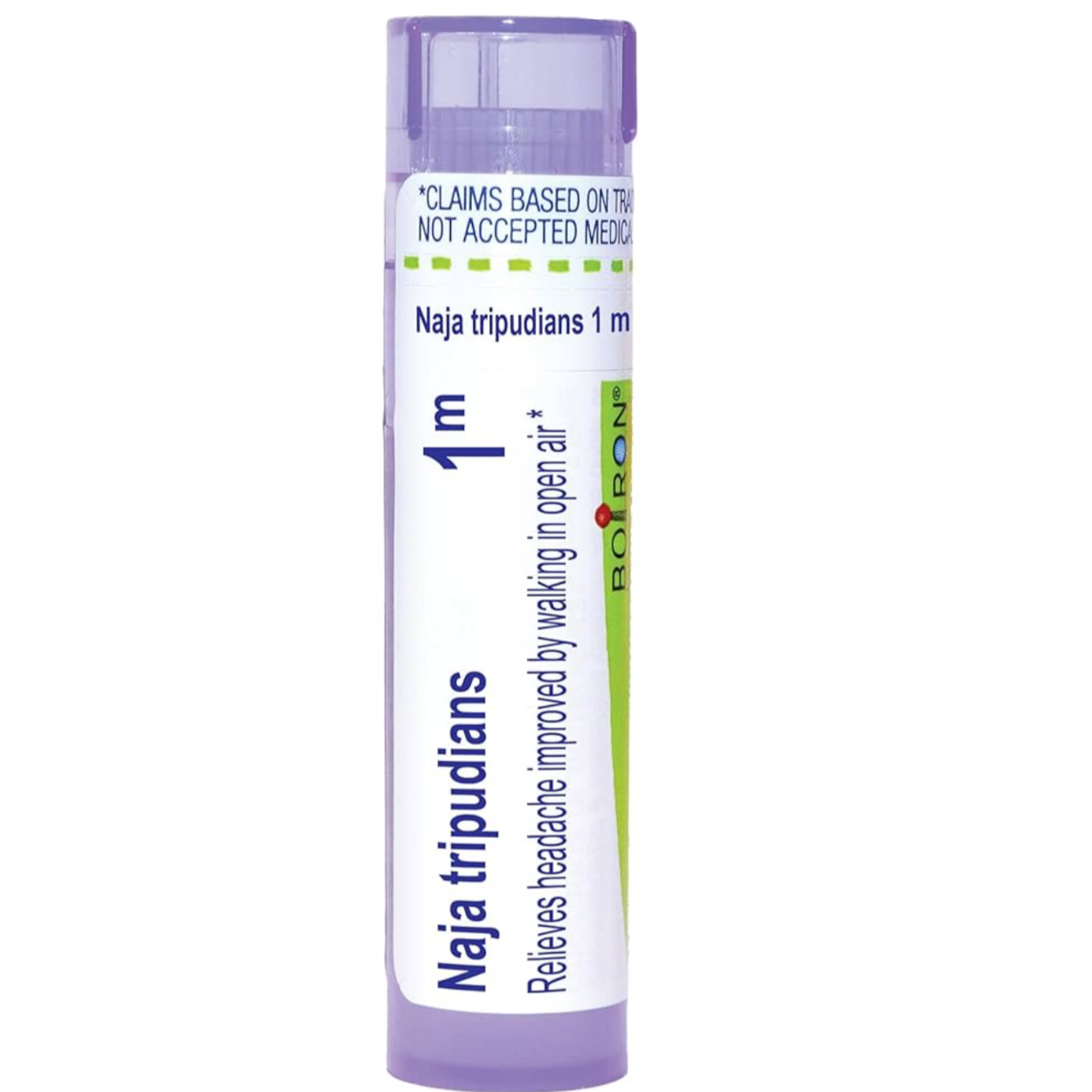 Naja Tripudians 30C, 200CK, 1M, Homeopathic Medicine for Headache Improved by Walking in Open Air, Boiron, 80 Pills (Pill Size #40)