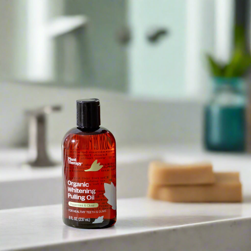 Organic Whitening Pulling Oil, 8oz, Plant Therapy