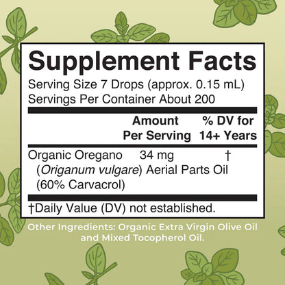 Oil Of Oregano, Liquid Drops, 1oz, MaryRuth Organics