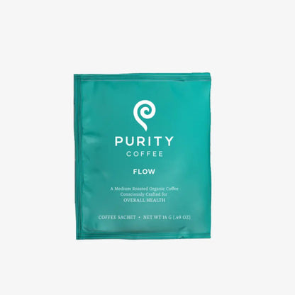 FLOW: Original Medium Roasted Organic Single-Serve Sachet with Ground Coffee, Purity, 5 Count