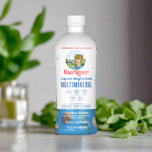 Liquid Nighttime Multimineral, Coconut Dream Flavored, 32oz, MaryRuth Organics