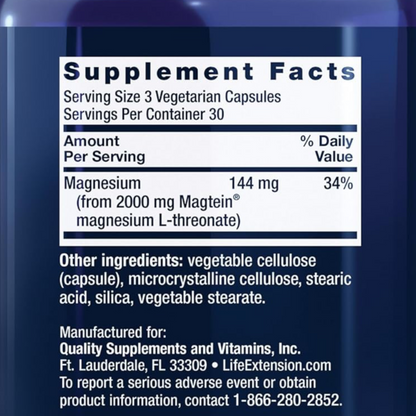 Neuro-Mag - Magnesium L-Threonate, 90 Capsules, Life Extension