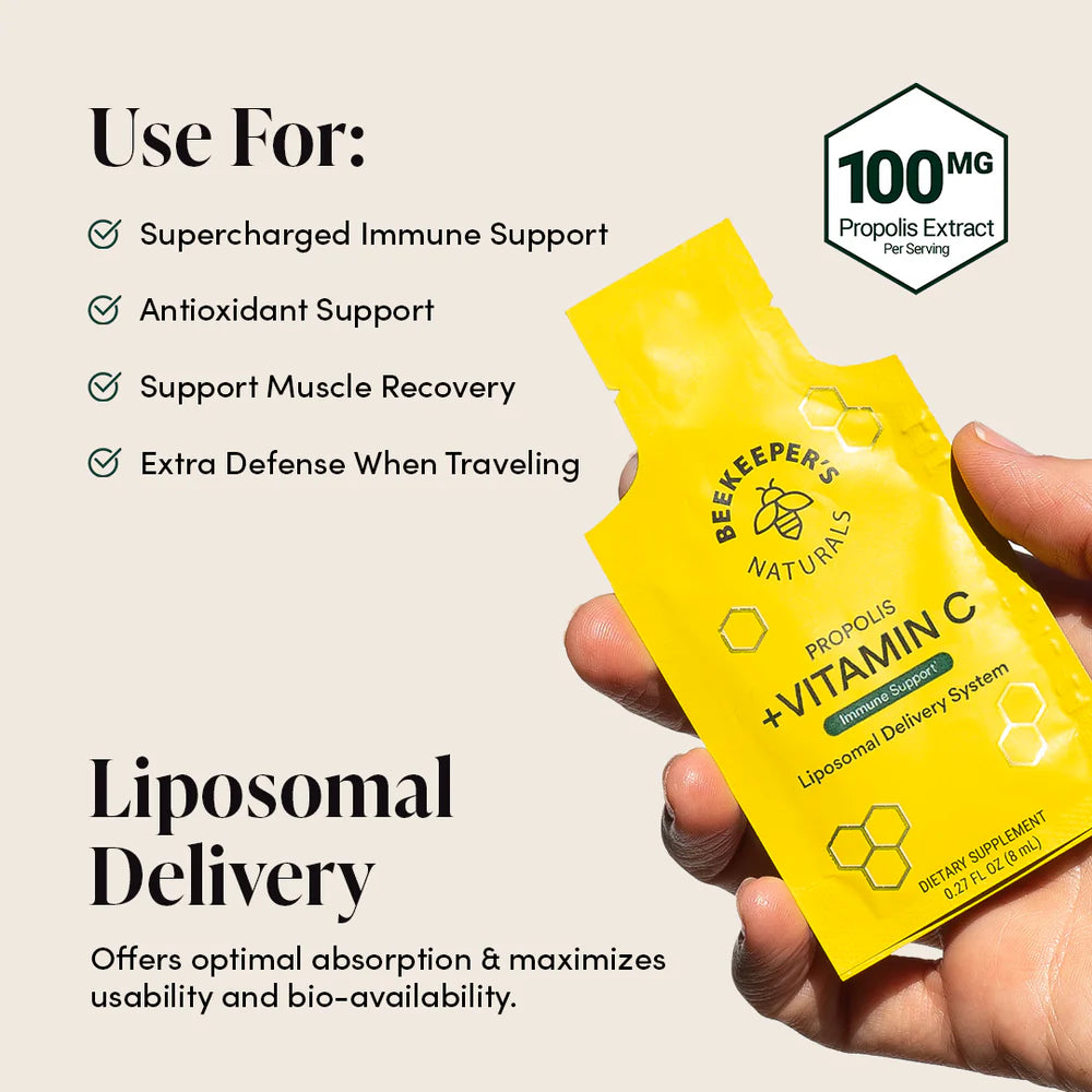 Propolis + Vitamin C Immune Support, Liposomal Delivery System, Beekeeper's