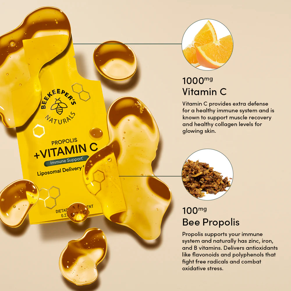 Propolis + Vitamin C Immune Support, Liposomal Delivery System, Beekeeper's