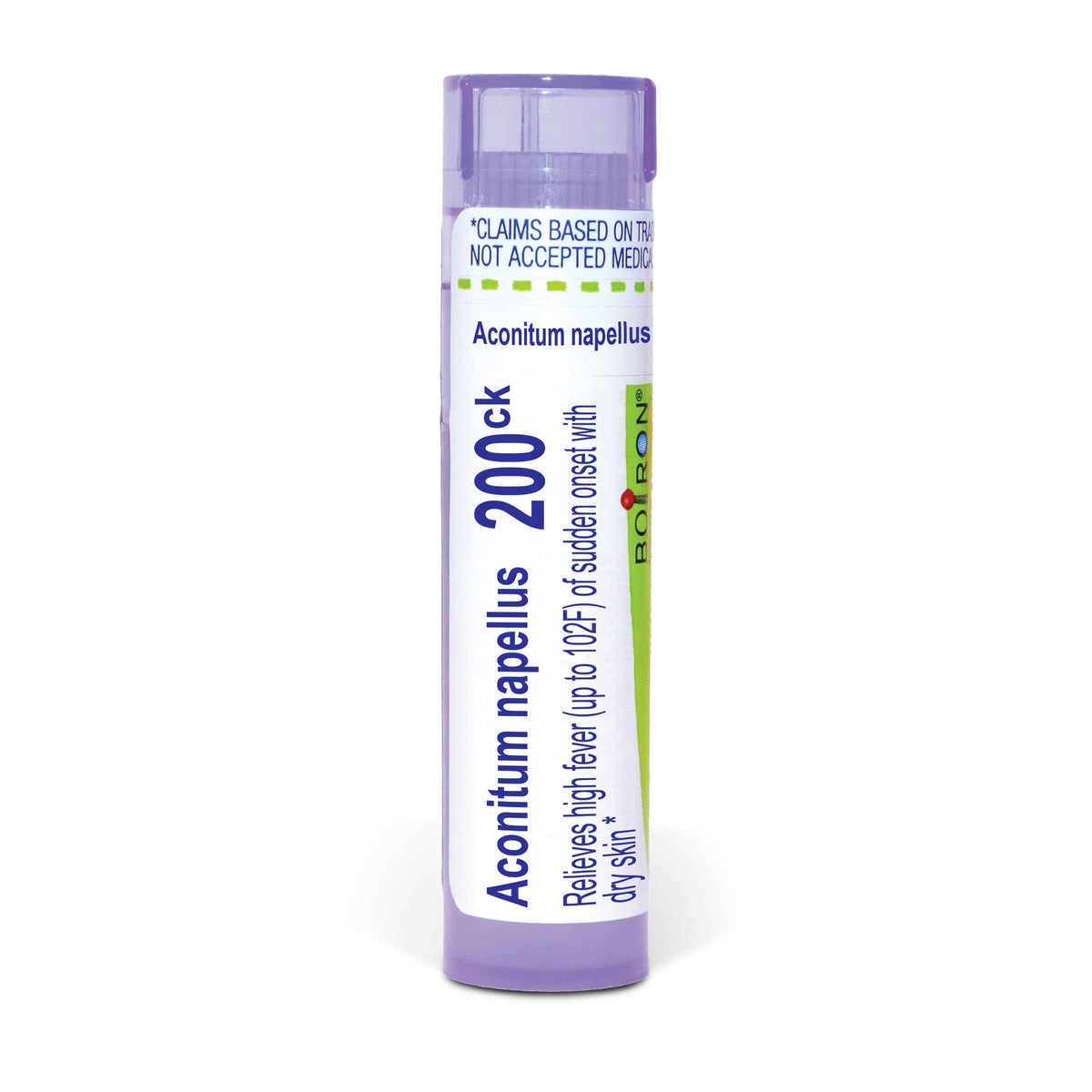 Aconitum Napellus, Homeopathic Medicine for High Fever (up to 102F) of Sudden Onset, Boiron, 80 Pills (Pill Size #40)