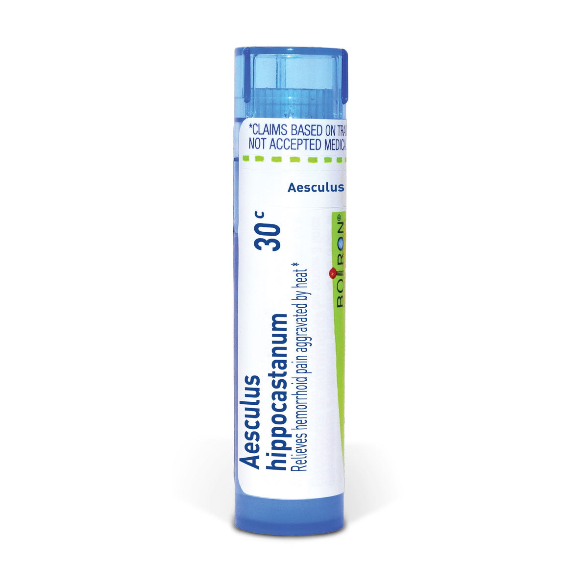 Aesculus Hippocastanum 30C, Homeopathic Medicine for Hemorrhoid Pain Aggravated by Heat, Boiron, 80 Pills (Pill Size #40)