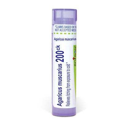 Agaricus Muscarius, Homeopathic Medicine for Itching from Exposure to Cold, Boiron, 80 Pills (Pill Size #40)