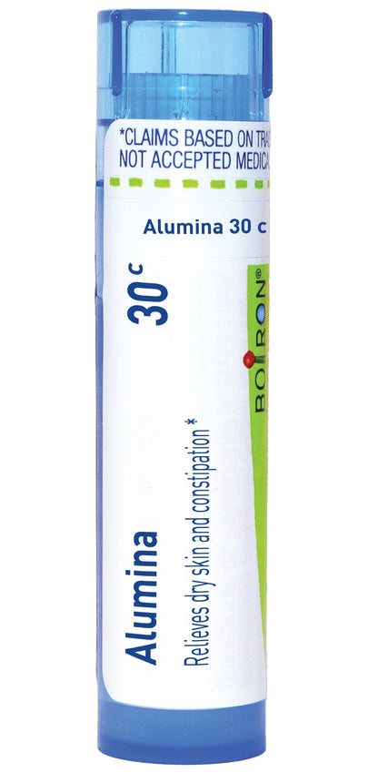 Alumina 30C, 200CK, Homeopathic Medicine for Dry Skin and Constipation, Boiron, 80 Pills (Pill Size #40)