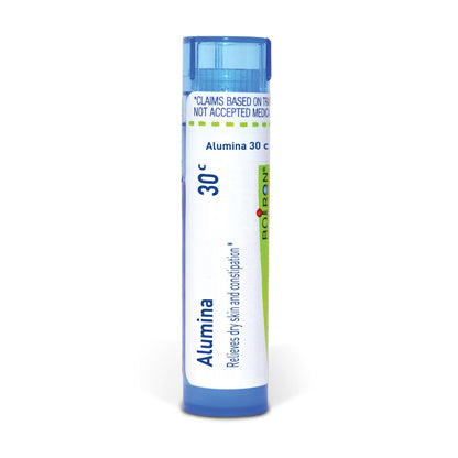 Alumina, Homeopathic Medicine for Dry Skin and Constipation, Boiron, 80 Pills (Pill Size #40)
