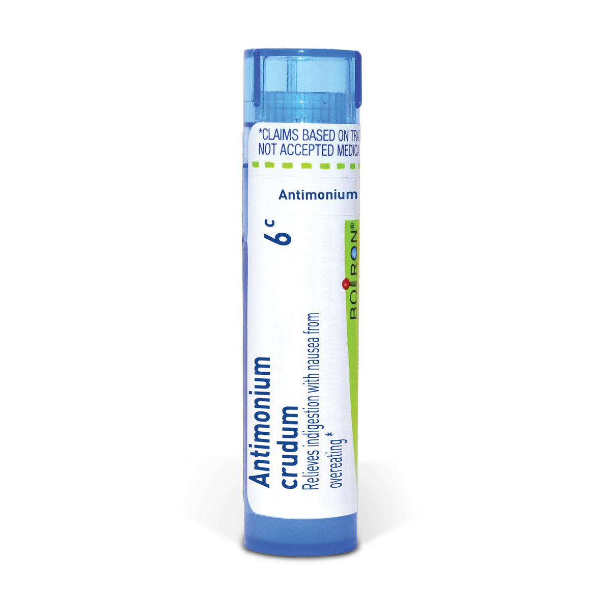 Antimonium Crudum, Homeopathic Medicine for Indigestion, Boiron, 80 Pills (Pill Size #40)