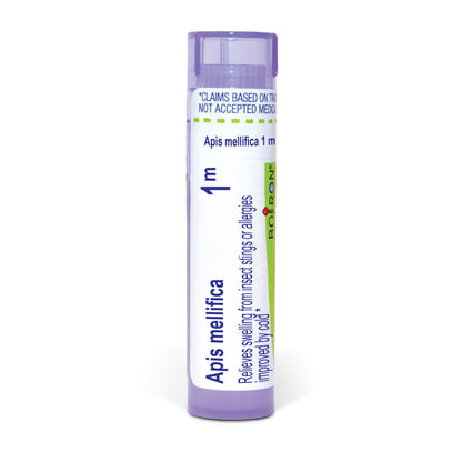 Apis Mellifica, Homeopathic Medicine for Swelling from Insect Bites or Allergies, Boiron, 80 Pills (Pill Size #40)