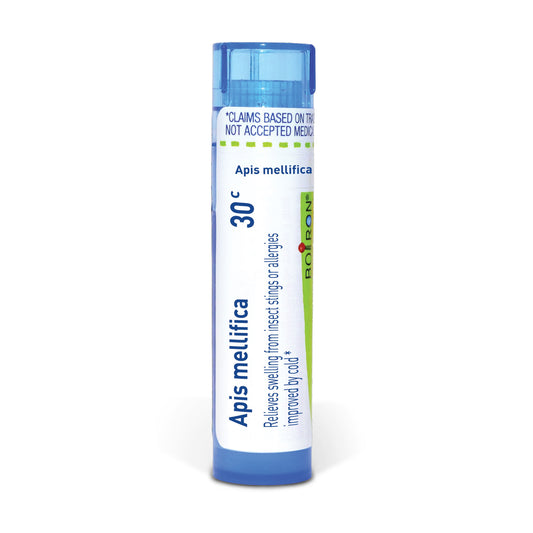 Apis Mellifica, Homeopathic Medicine for Swelling from Insect Bites or Allergies, Boiron, 80 Pills (Pill Size #40)