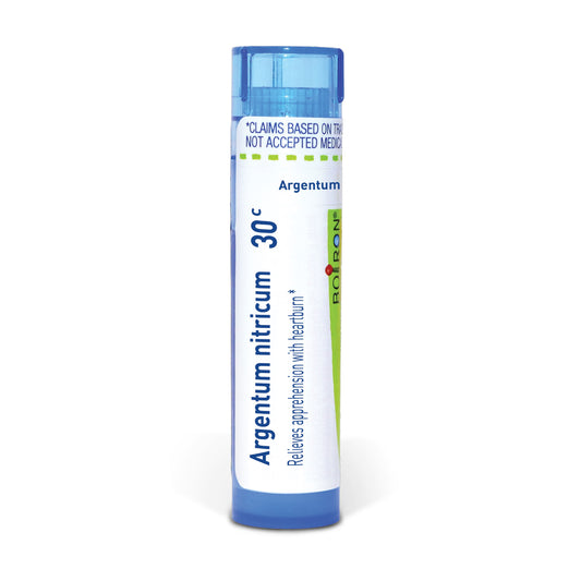 Argentum Nitricum, Homeopathic Medicine for Apprehension, Stage Fright with Agitation, Boiron, 80 Pills (Pill Size #40)