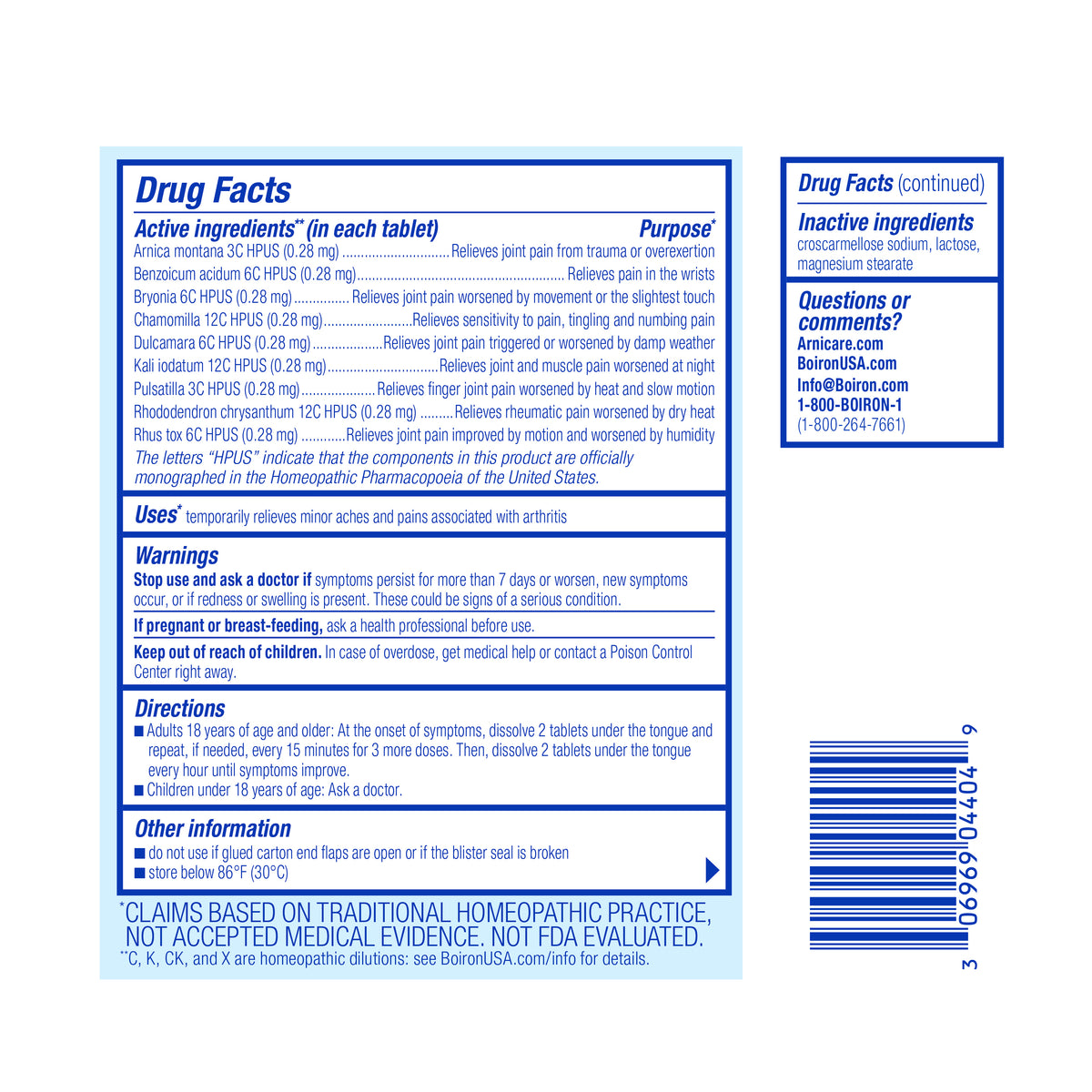 Arnicare Arthritis, Homeopathic Medicine For Arthritis Pain, 60 Meltaway Tablets