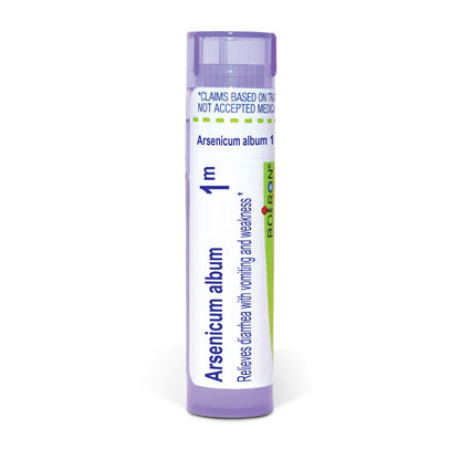 Arsenicum Album, Homeopathic Medicine for Diarrhea with Vomiting and Weakness, Boiron, 80 Pills (Pill Size #40)