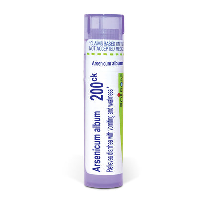 Arsenicum Album, Homeopathic Medicine for Diarrhea with Vomiting and Weakness, Boiron, 80 Pills (Pill Size #40)