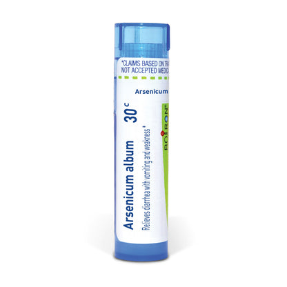 Arsenicum Album, Homeopathic Medicine for Diarrhea with Vomiting and Weakness, Boiron, 80 Pills (Pill Size #40)