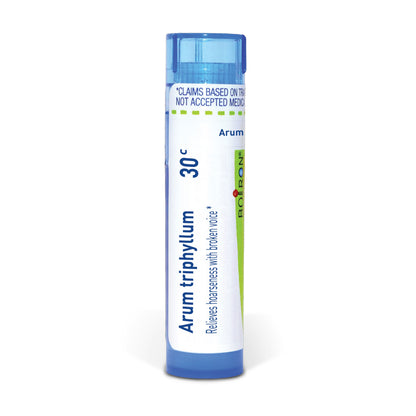 Arum Triphyllum, Homeopathic Medicine for Hoarseness with Broken Voice, Boiron, 80 Pills (Pill Size #40)