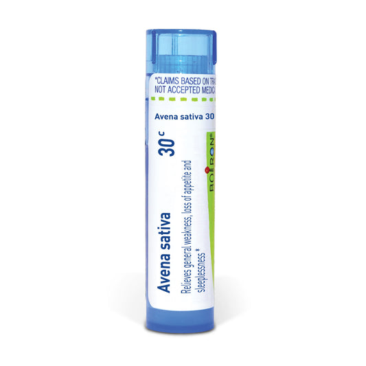 Avena sativa 30C, Homeopathic Medicine for General weakness, loss of appetite, and sleepiness, Boiron, 80 Pills (Pill Size #40)