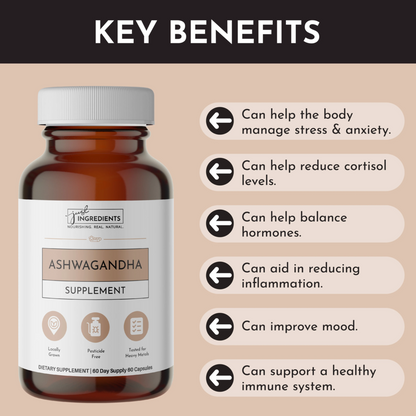 Organic Ashwagandha, Just Ingredients