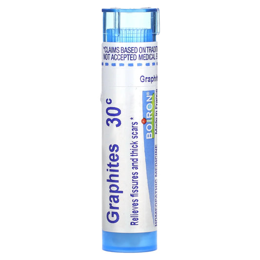 Graphites 30C, 200CK, 1M, Homeopathic Medicine for Targeted Relief of Fissures and Thick Scars Boiron, 80 Pills (Pill Size #40)