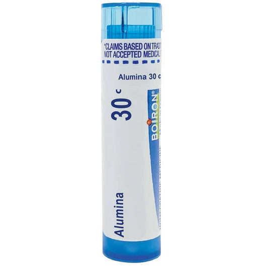 Alumina 30C, 200CK, Homeopathic Medicine for Dry Skin and Constipation, Boiron, 80 Pills (Pill Size #40)