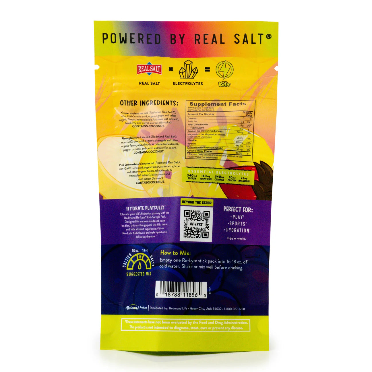 Re-Lyte Kids Hydration Single Sticks, Redmond Life